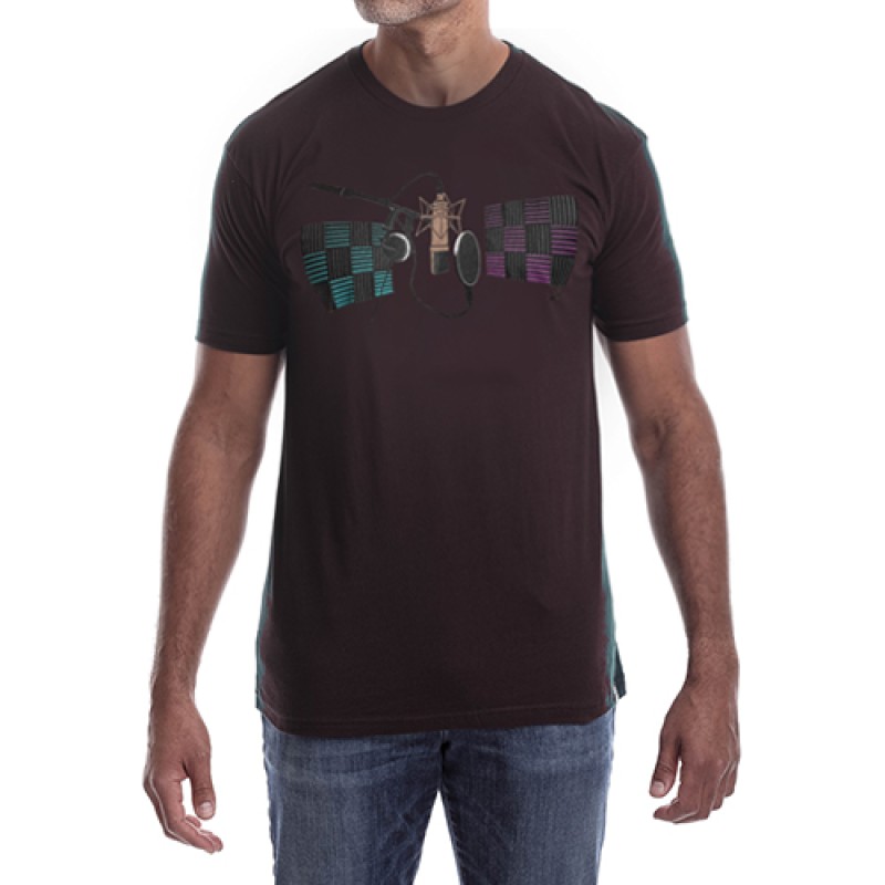 Estilo Clothing™ | Studio Microphone T-shirt, Oxblood