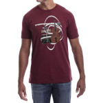 Estilo Clothing™ El Nuevo Tumbao Upright Bass, Timbales, Congas T-shirt, Maroon