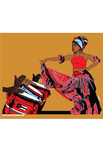 Estilo Clothing™ Afro Puerto Rican Bomba Sticker