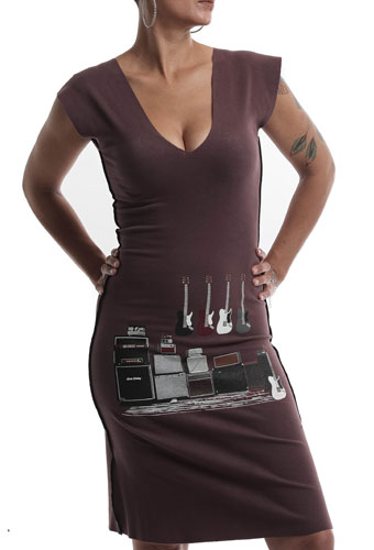 Estilo Clothing™ Amped Up Bass Guitar & Amps Dress