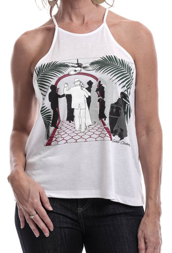 Estilo Clothing™ Art Deco Cuban Cafe High Neck Halter Blouse