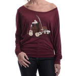 Estilo Clothing™ Acoustics Bass, Guitar, Trumpet & Percussion Off the Shoulder Long Sleeve