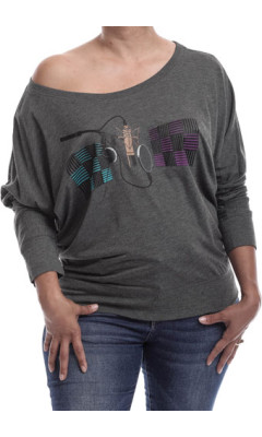 Estilo Clothing™ Studio Microphone Off the Shoulder Long Sleeve