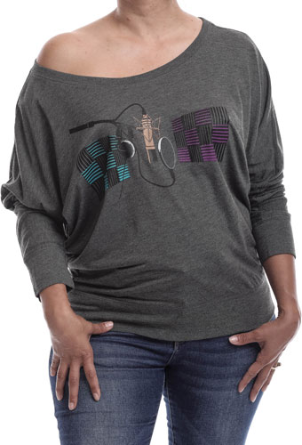 Estilo Clothing™ Studio Microphone Off the Shoulder Long Sleeve