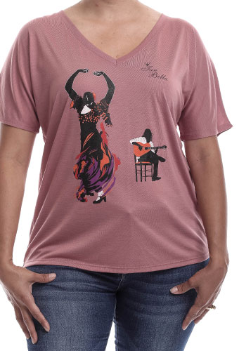 Estilo Clothing™ Flamenco Dancer & Spanish Guitar Flowy V Neck