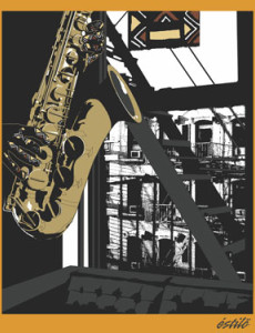 The Inner City Saxophone Graphic Design