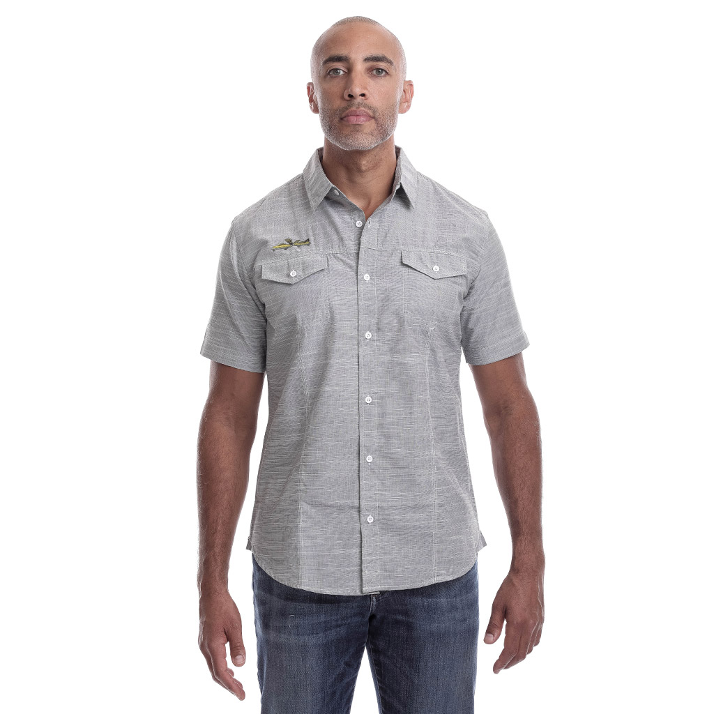 Boogaloo (Drum-Head/Turntable) Short Sleeve Button Up Shirt