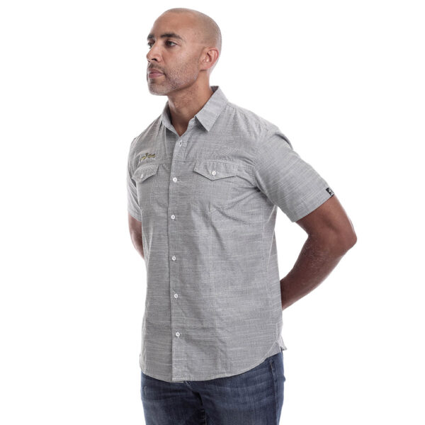 Boogaloo (Drum-Head/Turntable) Short Sleeve Button Up Shirt