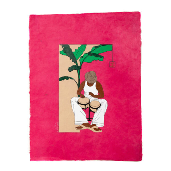 Bongocero Bongo Player Art Print on Paper