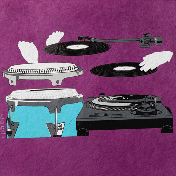 Cutting & Slapping Art Print on Paper, Purple