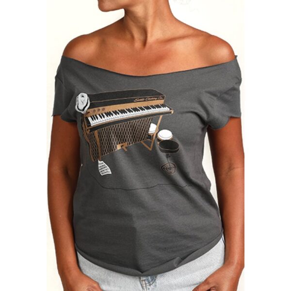 Esperando Montuno Fender Rhodes Piano Cut Boat Neck T-Shirt