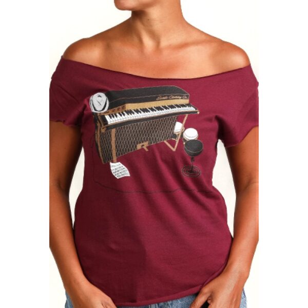 Esperando Montuno Fender Rhodes Piano Cut Boat Neck T-Shirt