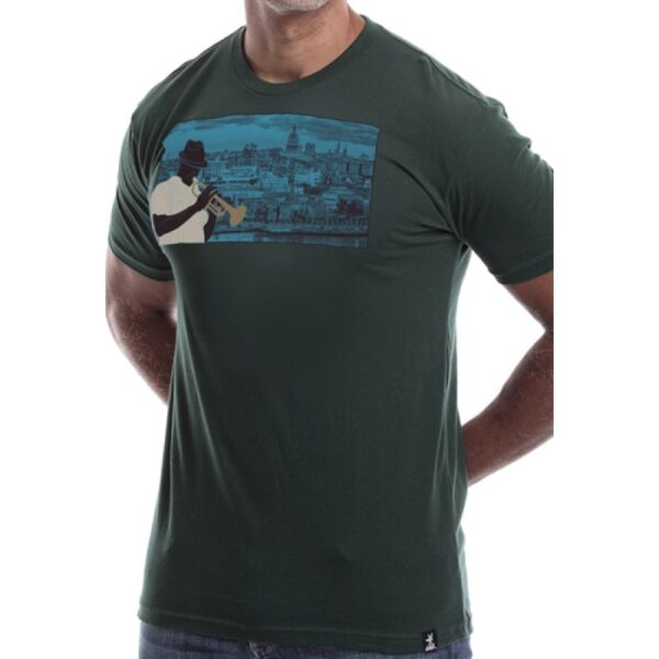 Havana Blues, Trumpet Player Havana, Cuba Skyline T-shirt