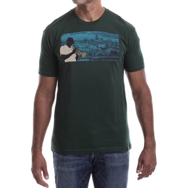 Havana Blues, Trumpet Player Havana, Cuba Skyline T-shirt