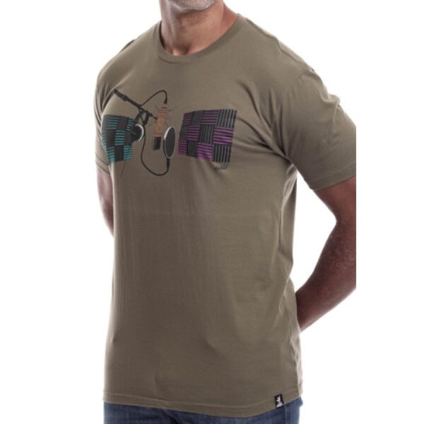 Studio Microphone T-shirt, Oxblood