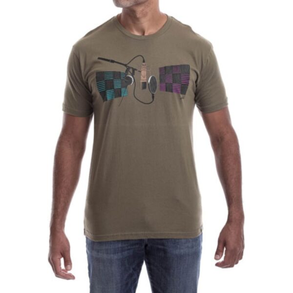 Studio Microphone T-shirt, Oxblood
