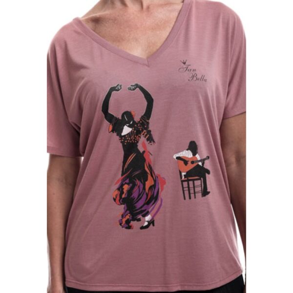 Flamenco Dancer & Spanish Guitar Flowy V Neck
