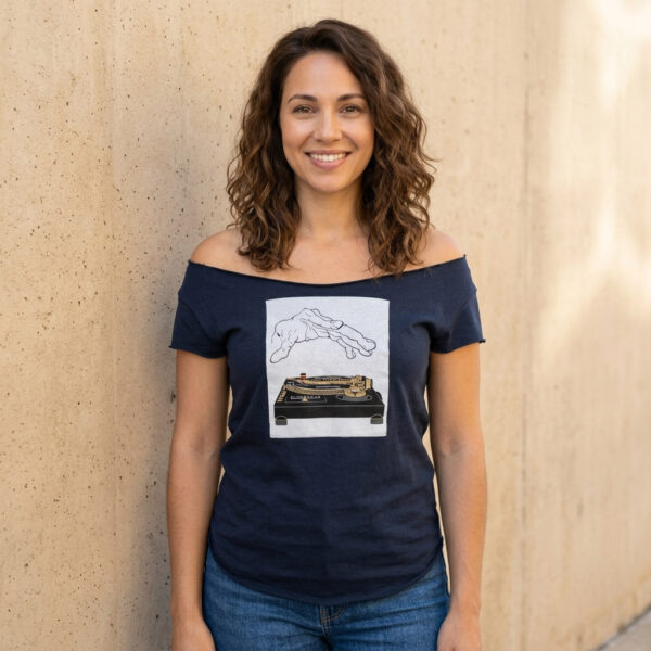 12Down (SL-1200GLD) Turntable Cut Boat Neck T-shirt