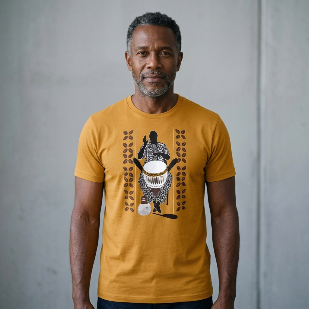 African Soul Dejembe Player T-shirt - Image 3