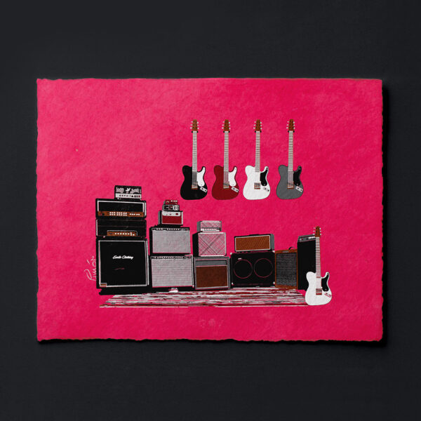 Amped Up Art Print on Paper,Pink