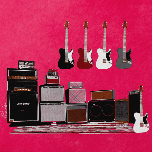 Amped Up Art Print on Paper,Pink