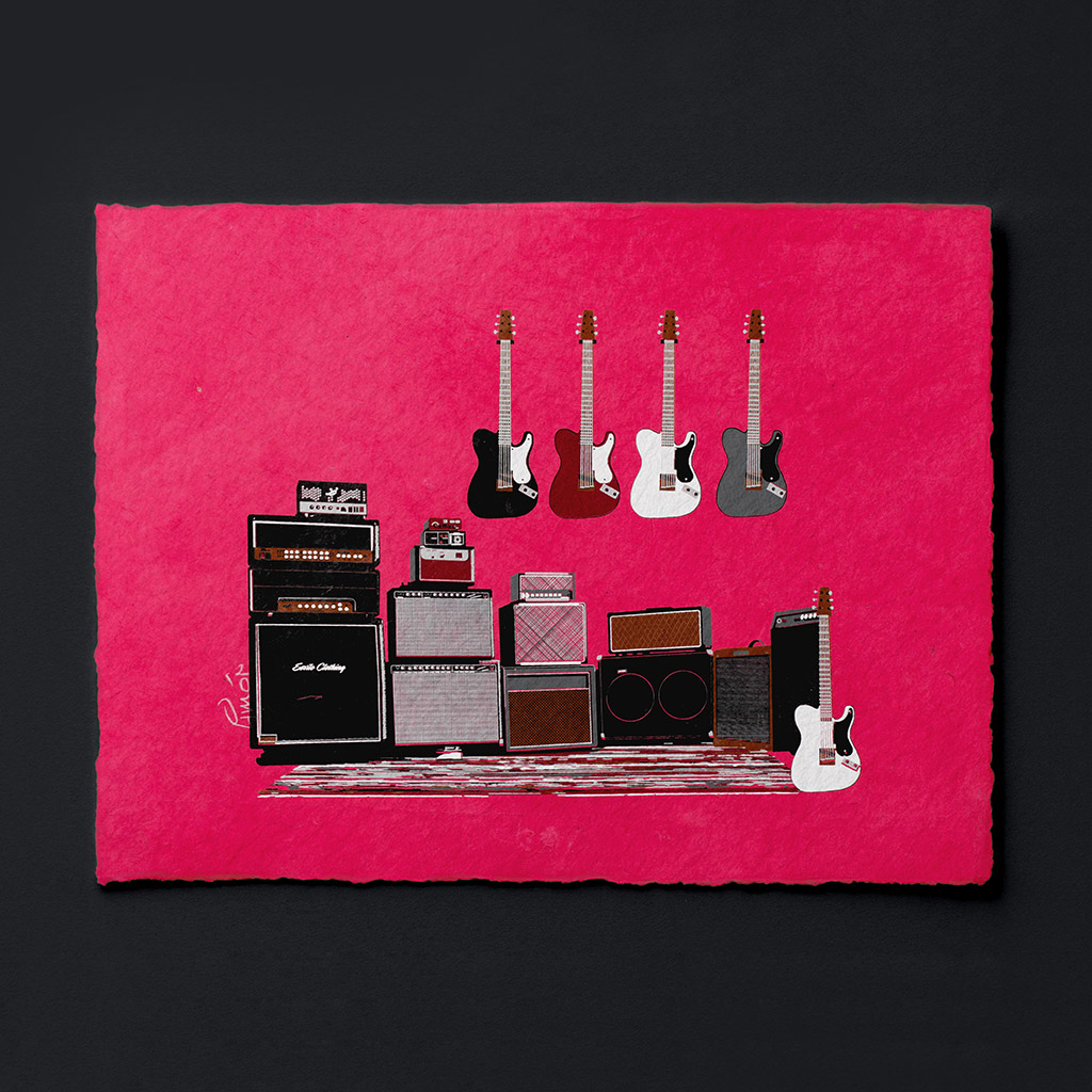 Amped Up Art Print on Paper,Pink