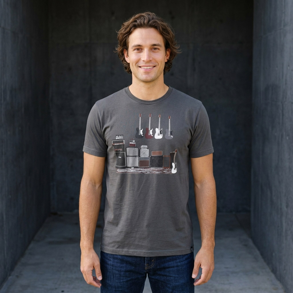 Amped Up Electric Bass Guitar & Amps T-shirt