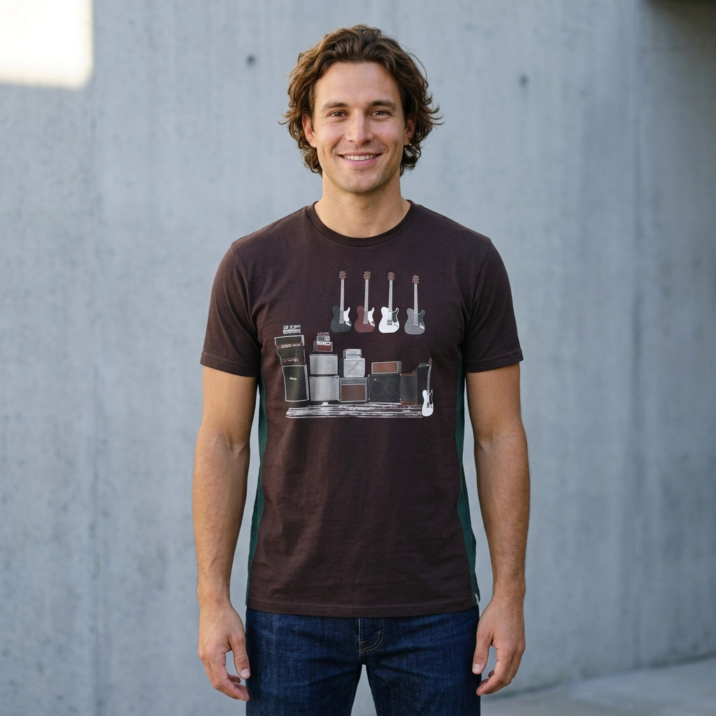 Amped Up Electric Bass Guitar & Amps T-shirt - Image 5
