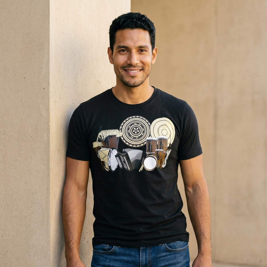 La Cumbia de Colombia y Panama' T-shirt - Image 3