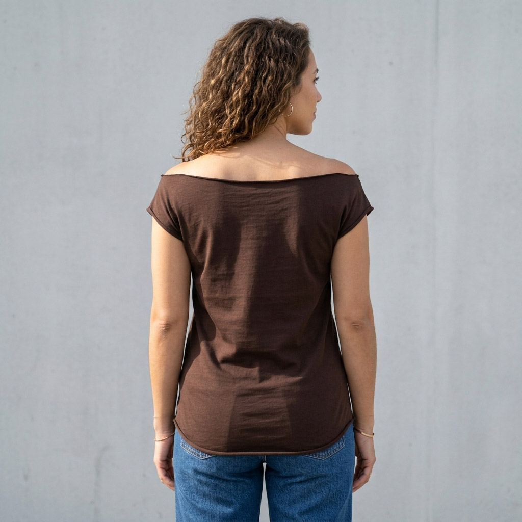 One Drum Africa/Drum Cut Boat Neck T-Shirt - Image 4