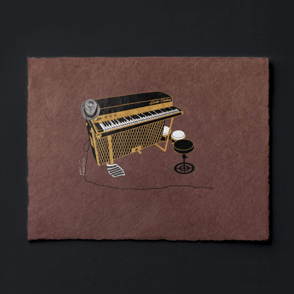 Esperando Montuno Fender Rhodes Piano Art Print on Paper, Plum