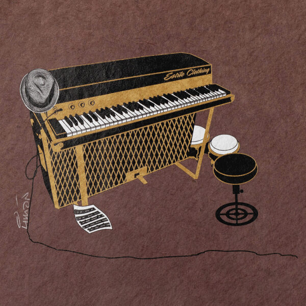Esperando Montuno Fender Rhodes Piano Art Print on Paper, Plum