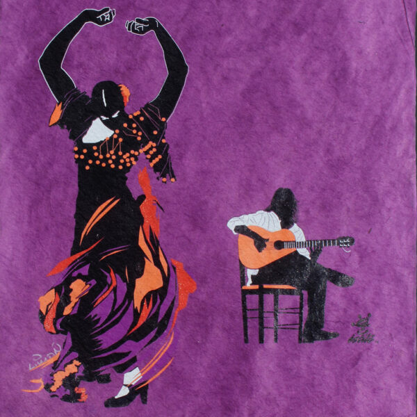 Flamenco Dancer & Spanish Guitar Art Print on Paper