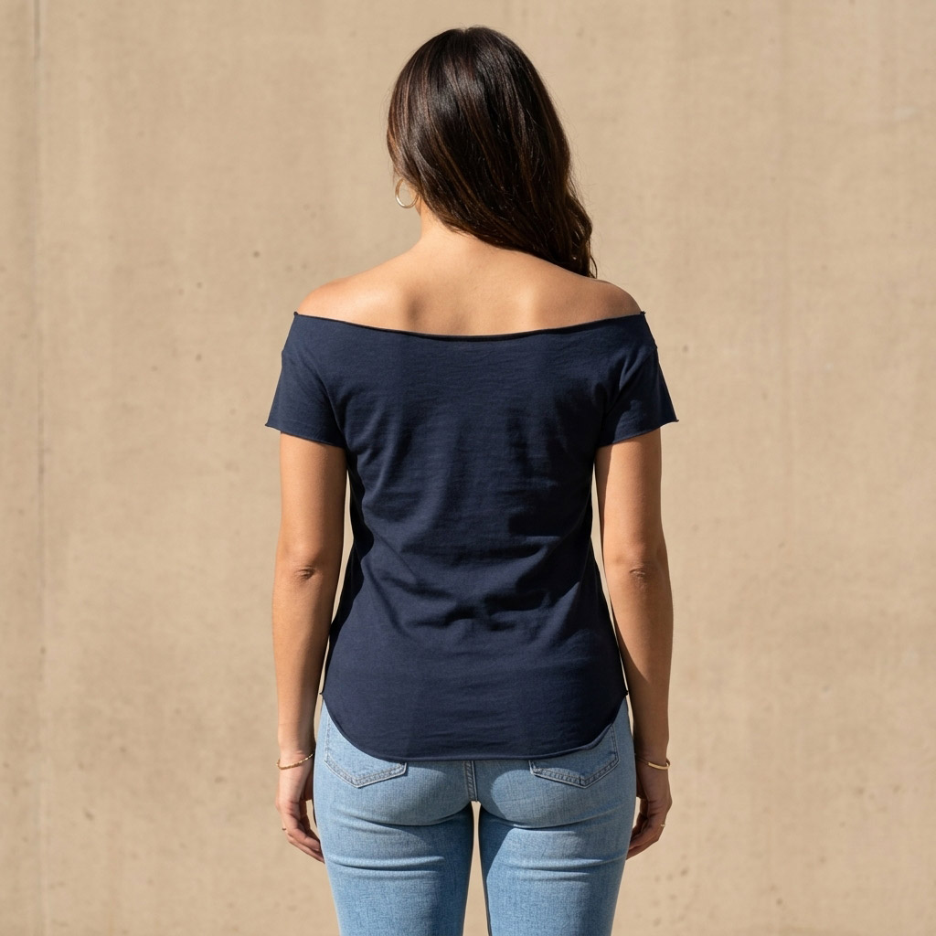 Yemaya Cut Boat Neck T-shirt - Image 9