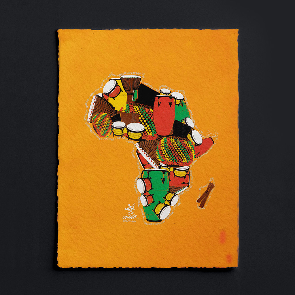 One drum Africa/Drum Art Print on Paper - Image 9