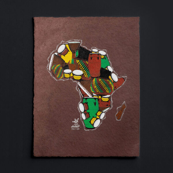 One drum Africa/Drum Art Print on Paper