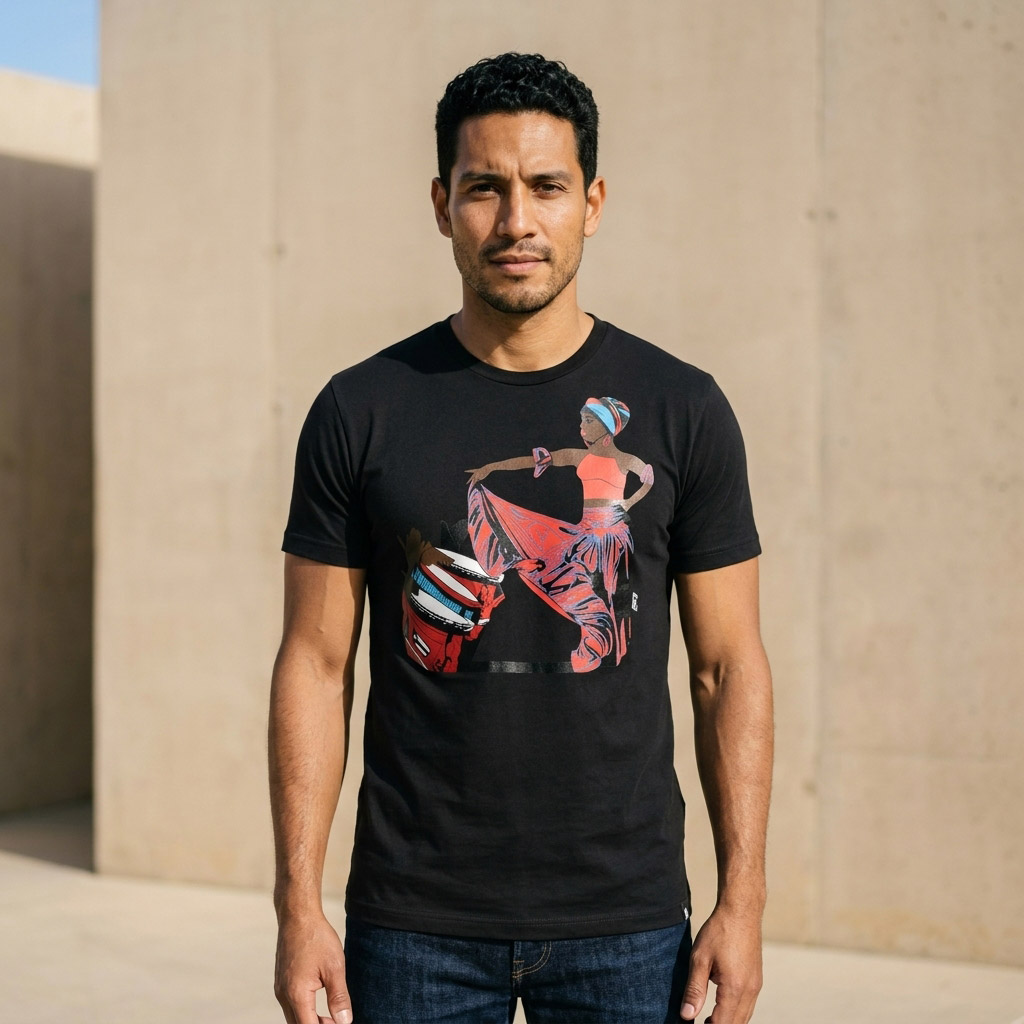 Afro Puerto Rican Bomba T-shirt - Image 3