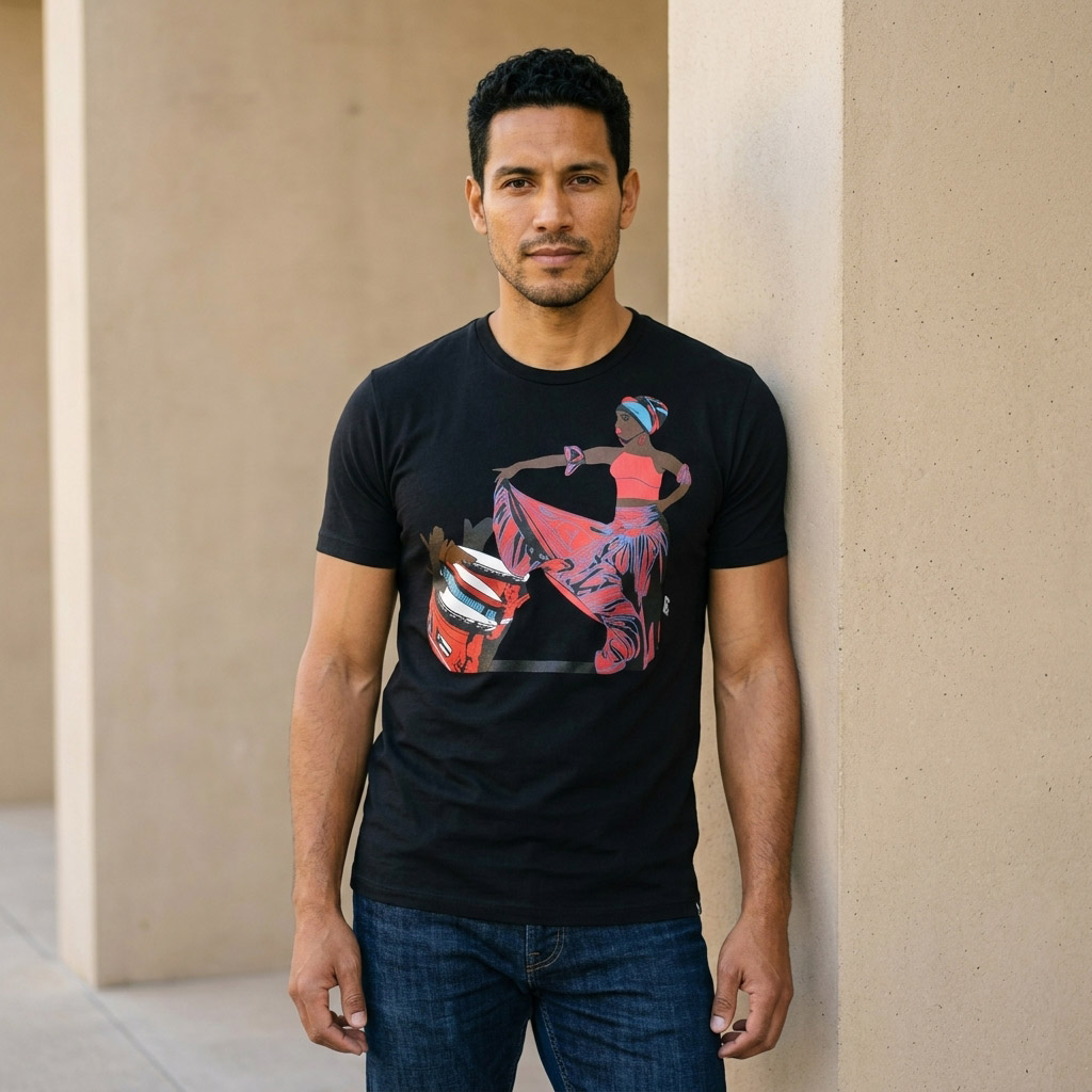 Afro Puerto Rican Bomba T-shirt - Image 4
