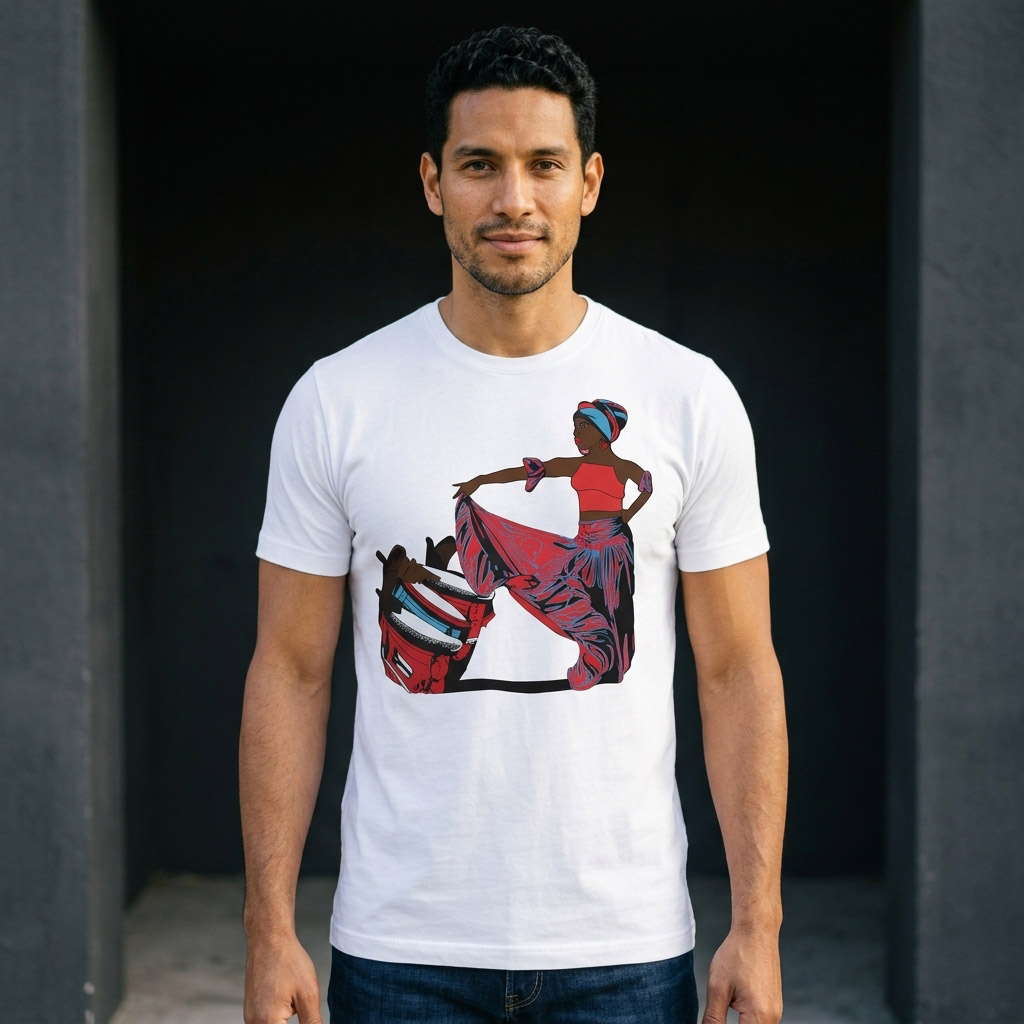 Afro Puerto Rican Bomba T-shirt - Image 5