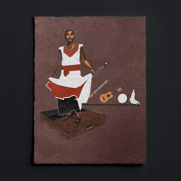 Son Jarocho Fandango Art Print on Paper, Plum