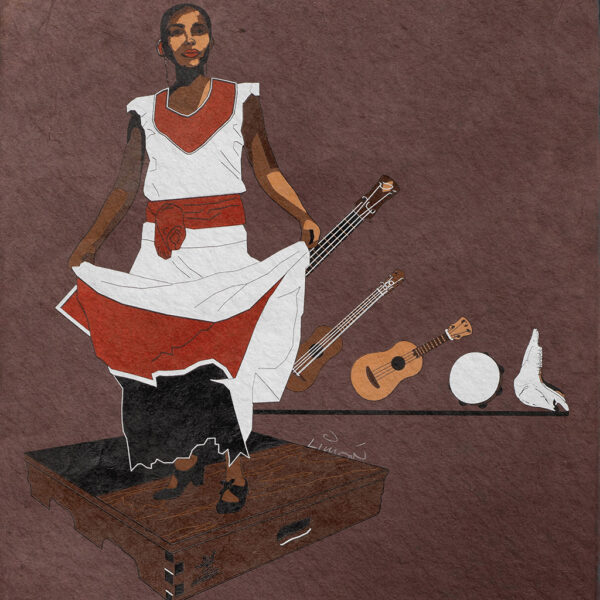 Son Jarocho Fandango Art Print on Paper, Plum
