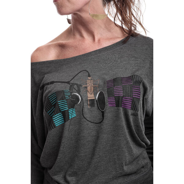 Studio Microphone Off the Shoulder Long Sleeve
