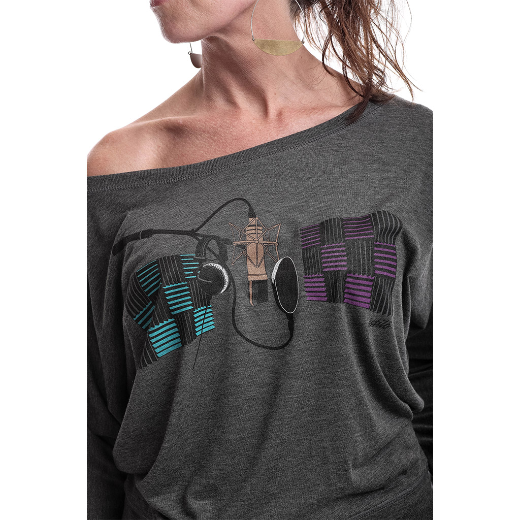 Studio Microphone Off the Shoulder Long Sleeve
