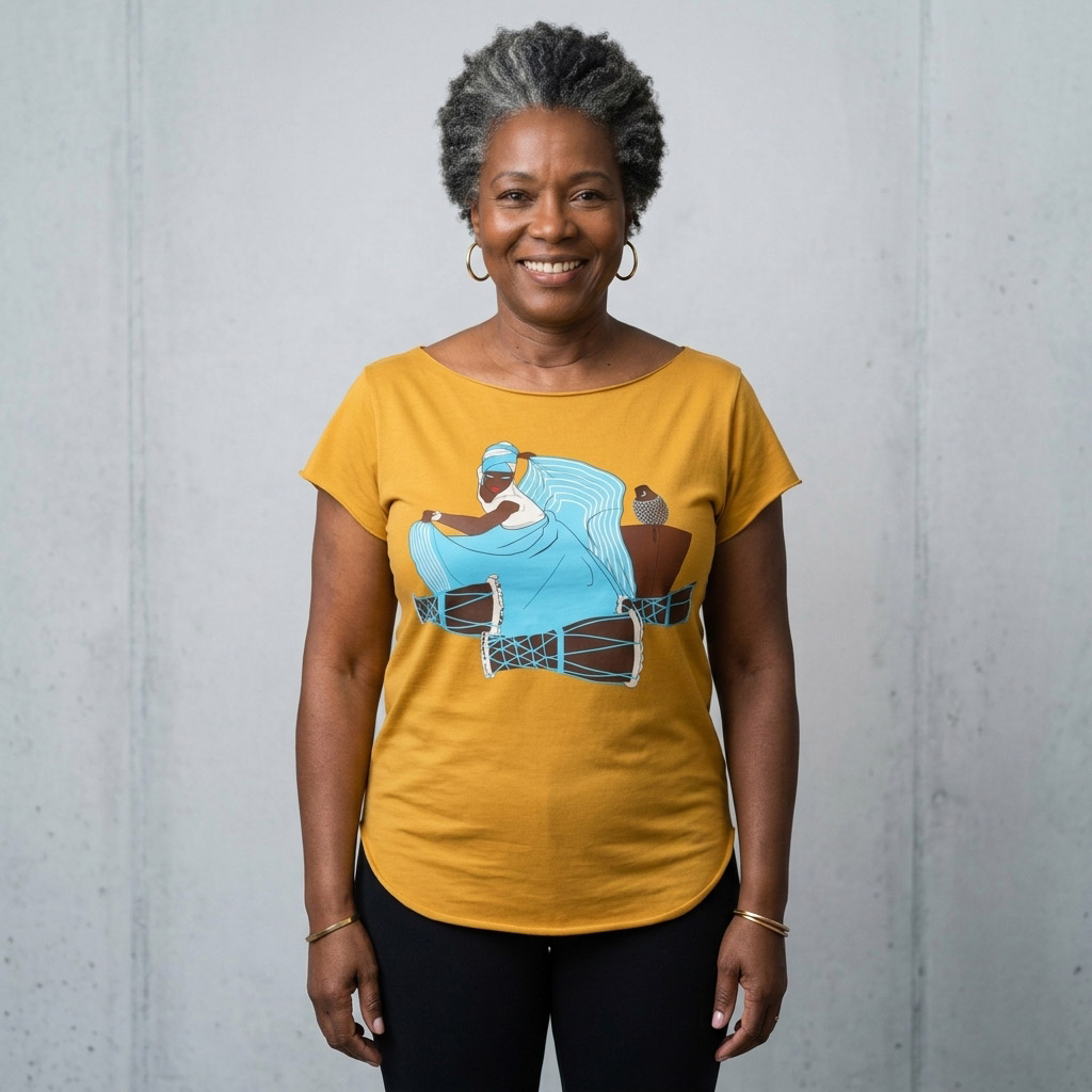Yemaya Cut Boat Neck T-shirt - Image 8