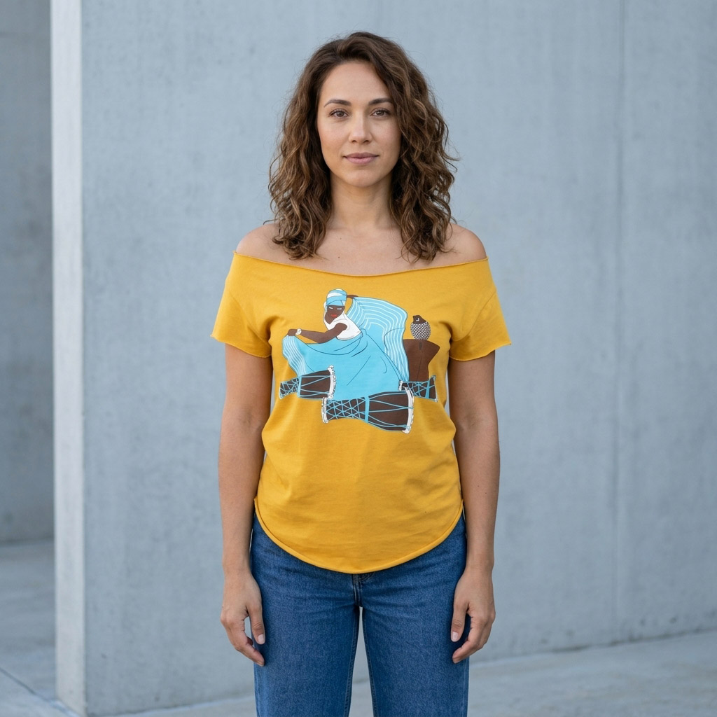 Yemaya Cut Boat Neck T-shirt - Image 7