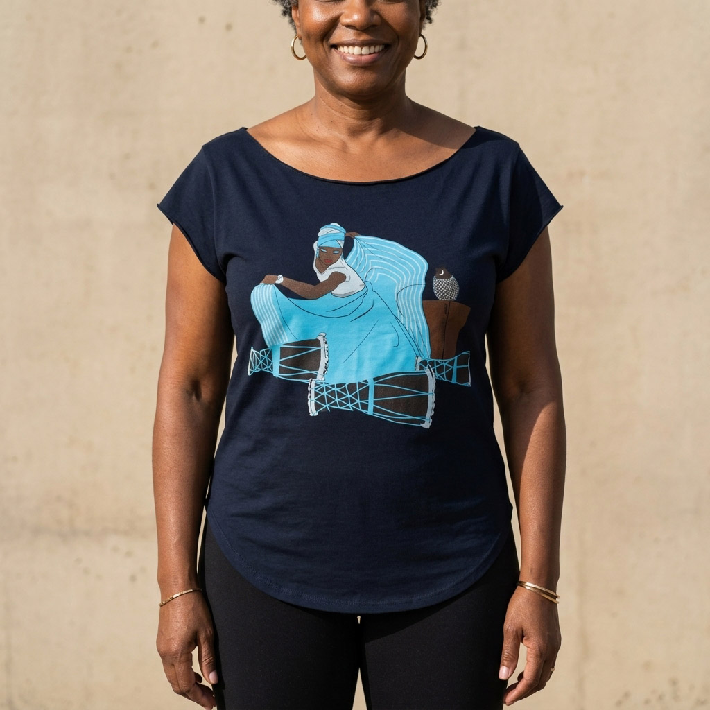 Yemaya Cut Boat Neck T-shirt - Image 3