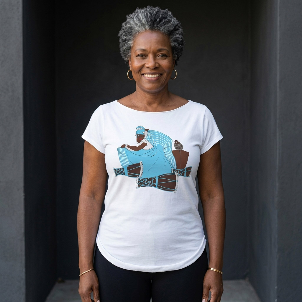 Yemaya Cut Boat Neck T-shirt - Image 6