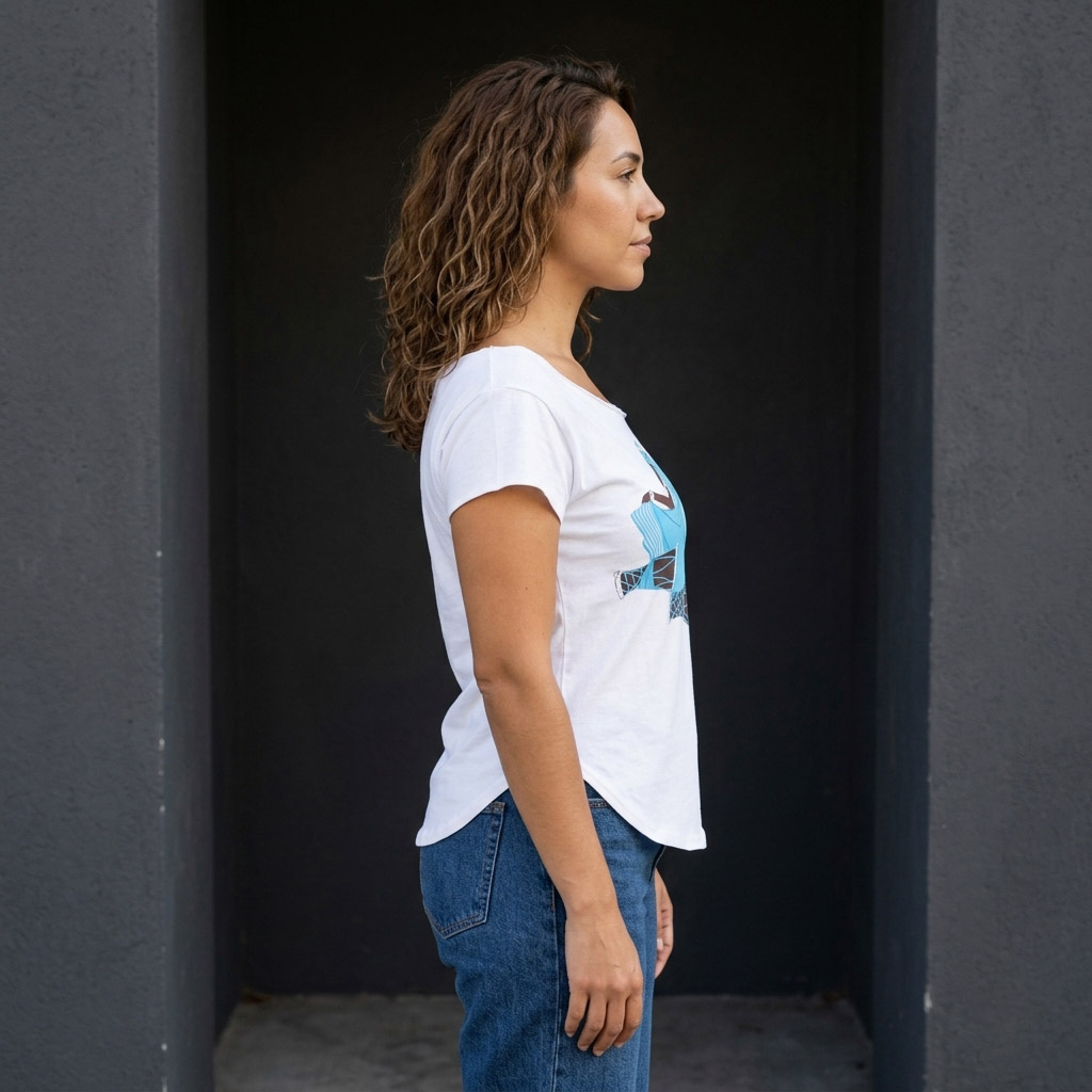 Yemaya Cut Boat Neck T-shirt - Image 5